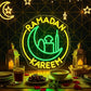 Ramadan Kareem Neon Sign Green/Yellow