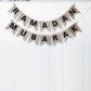 Wooden Eid Mubarak Hanging Decoration Black Text