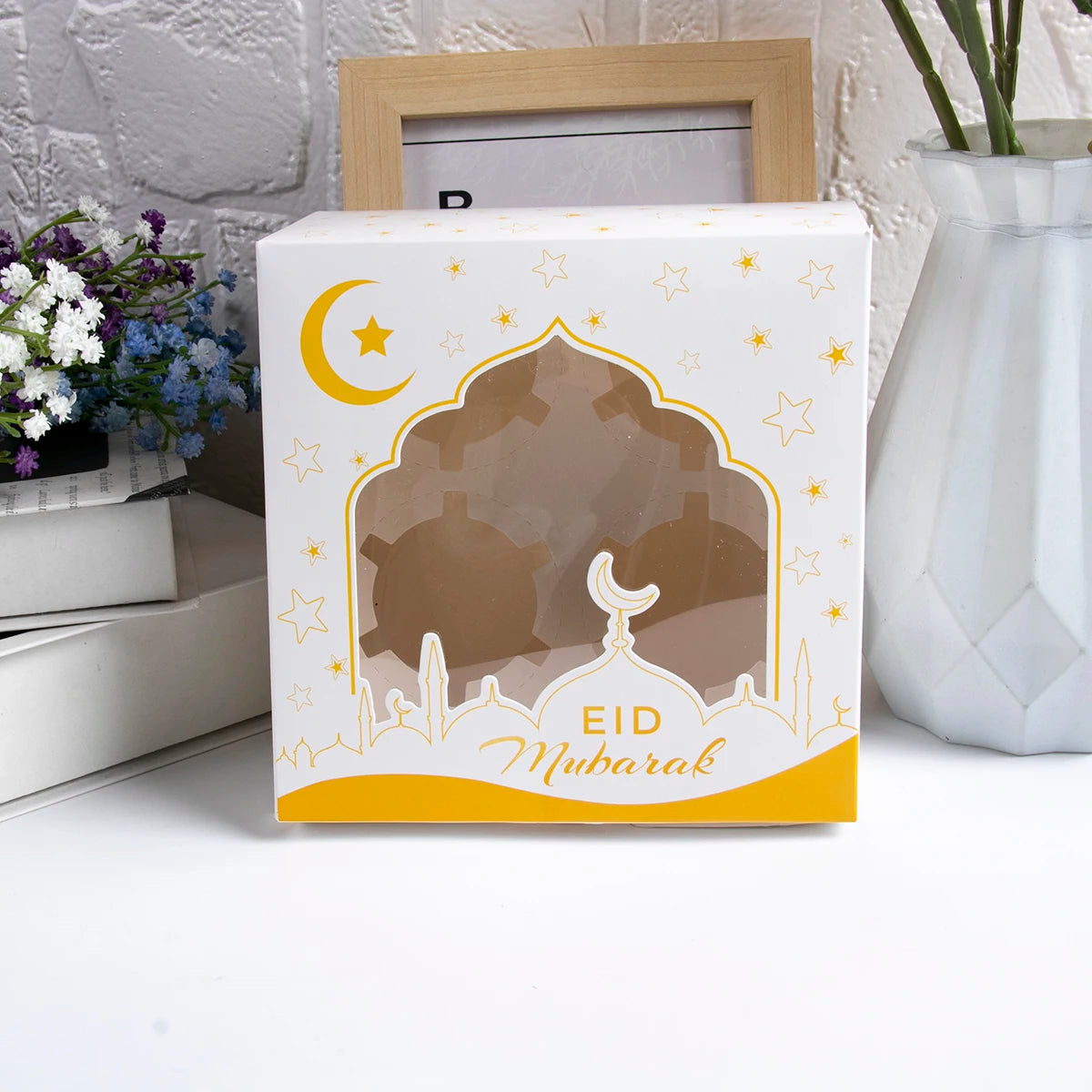 2/4pcs Black or White 16cm Eid Gift Boxes