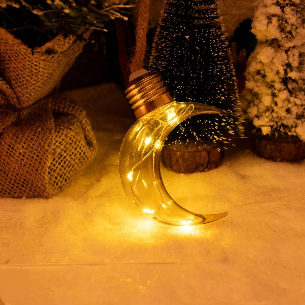 5M Solar Powered Hemp Rope Star & Moon LED Lights