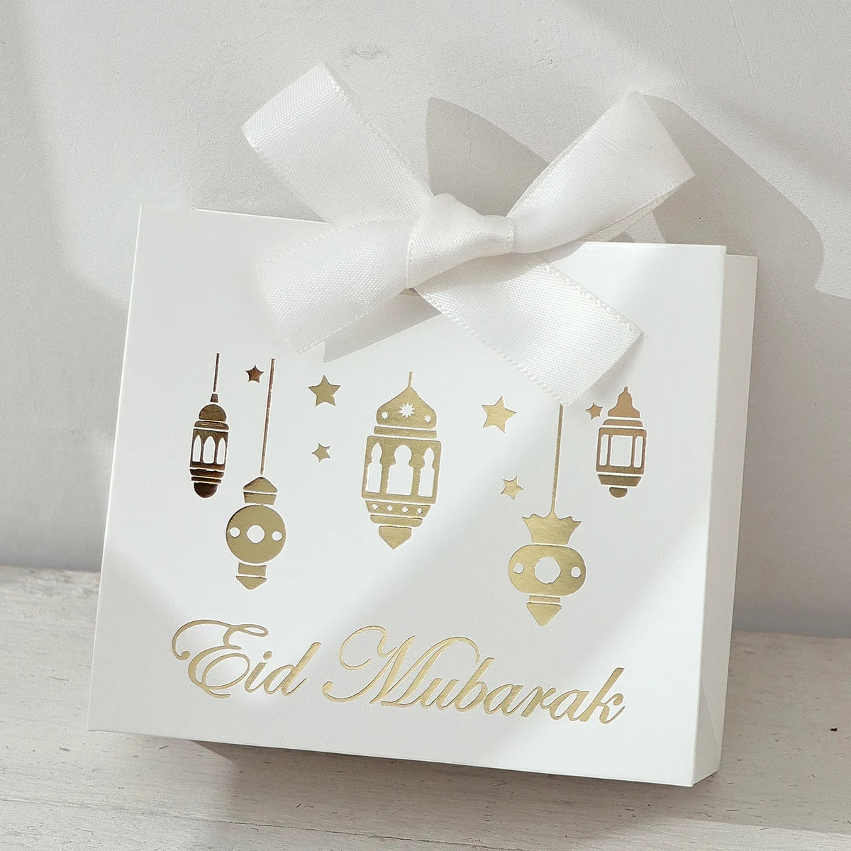 5Pcs Eid Gift Bag Set White/Green/Black/Yellow