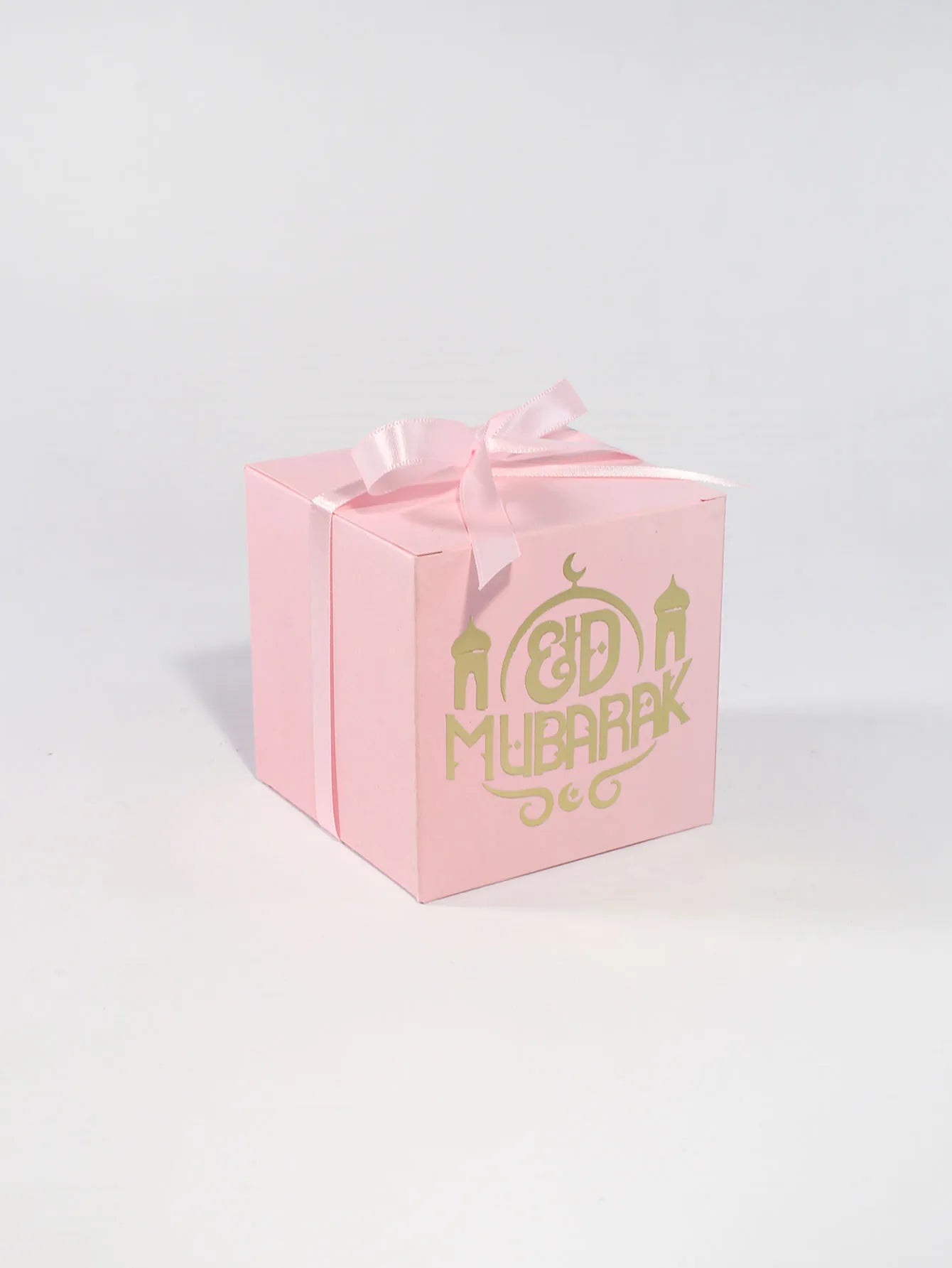 8cmx8cmx8cm 'Eid Mubarak' Gift Boxes (Pink/White/Black/Green)