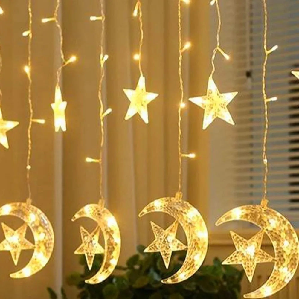 Moon and Star 3.5M String Lights Battery Powered
