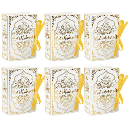 3/5/10Pcs 'Eid Mubarak' Book Shape Gift Boxes