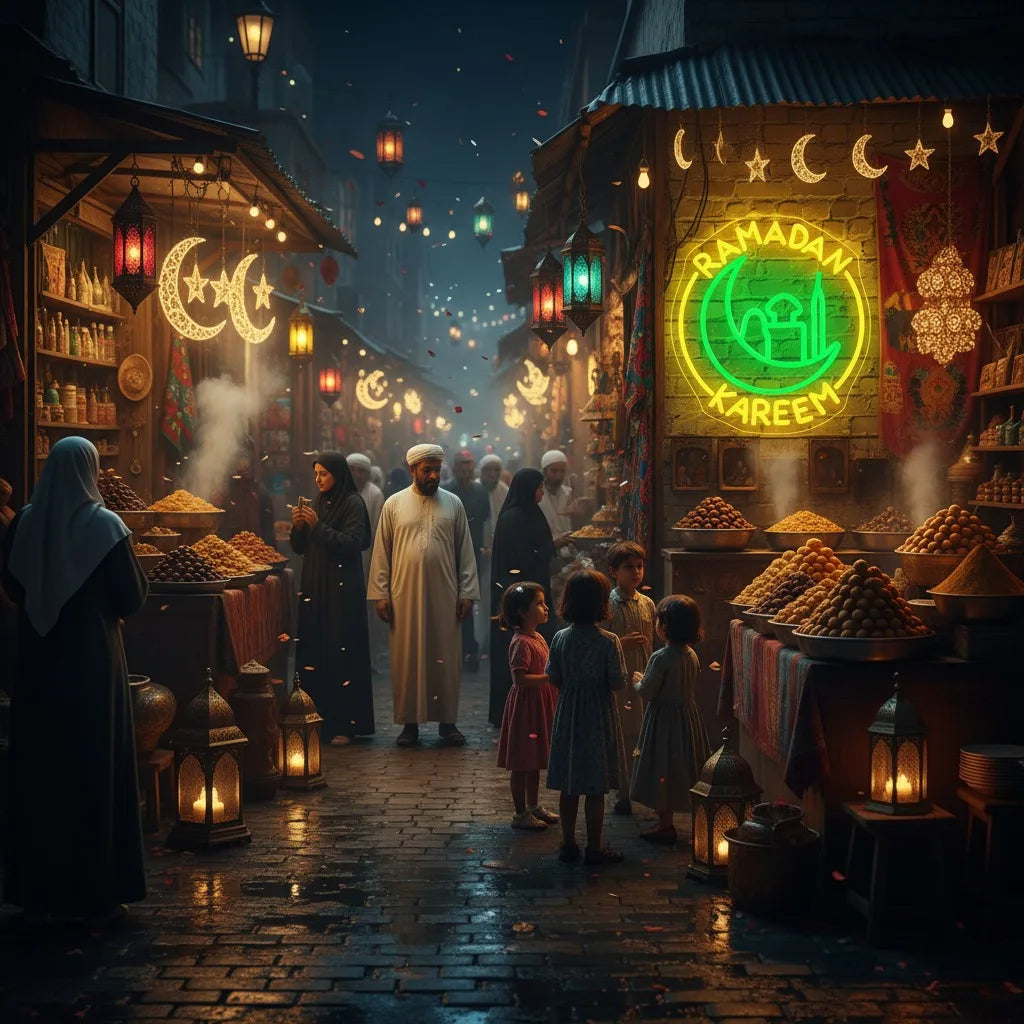 Ramadan Kareem Neon Sign Green/Yellow