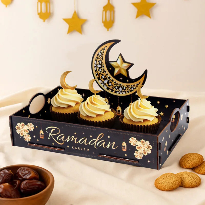 Black Wooden Ramadan Tray