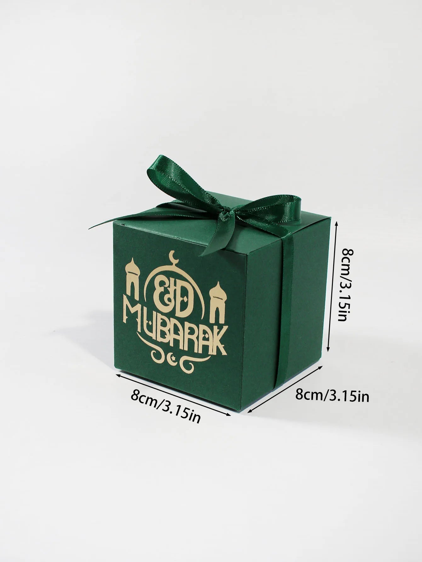 8cmx8cmx8cm 'Eid Mubarak' Gift Boxes (Pink/White/Black/Green)