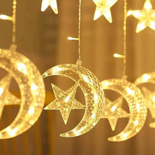 Moon and Star 3.5M String Lights Battery Powered