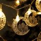 1PC LED Ramadan String Lights, 59.06/118.11in Ramadan Decorative Fairy Lights with Moon & Castle Designs, Battery-Powered