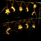 5M Solar Powered Hemp Rope Star & Moon LED Lights