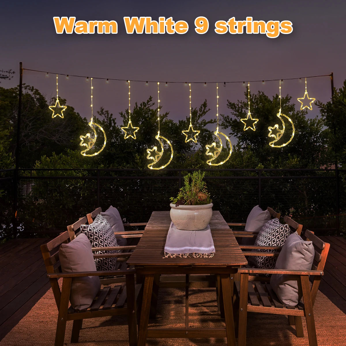 Solar Power Hanging Ramadan Lights 8