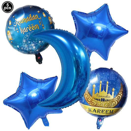 5PCs Ramadan Balloons Assorted 1