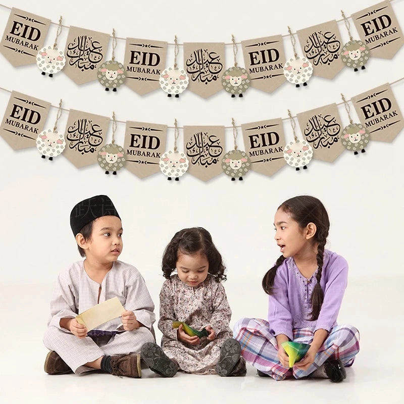 Eid Mubarak Hanging Paper Banner