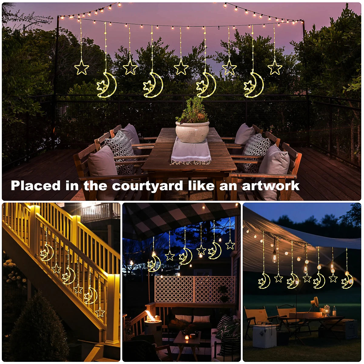Solar Power Hanging Ramadan Lights 8