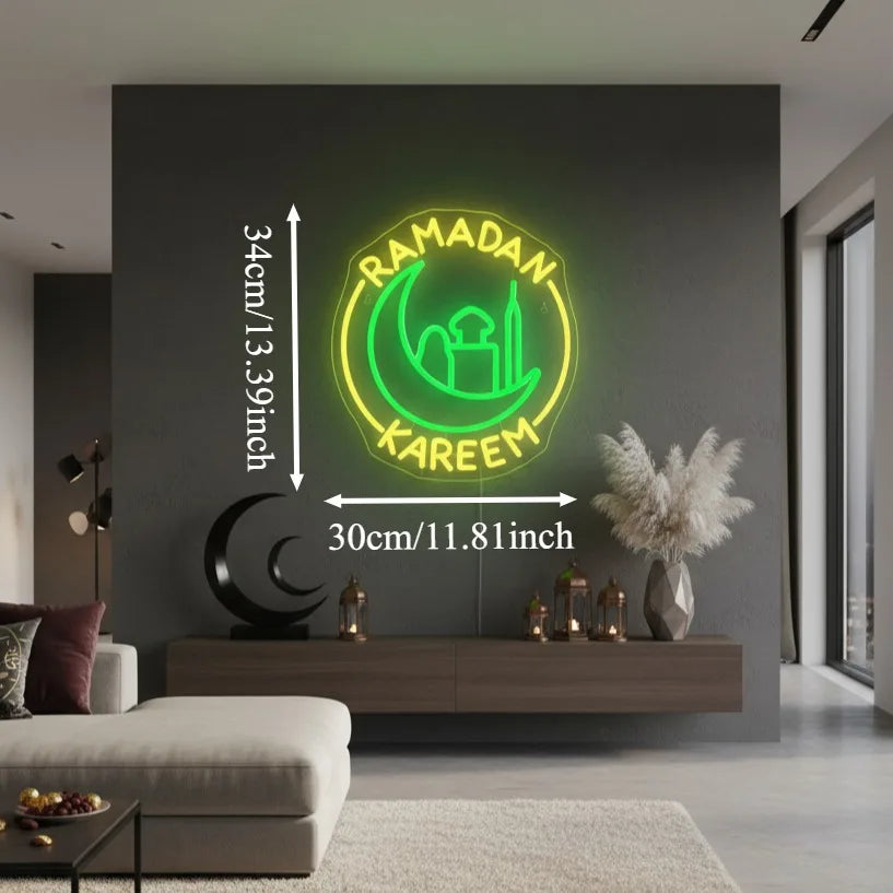 Ramadan Kareem Neon Sign Green/Yellow