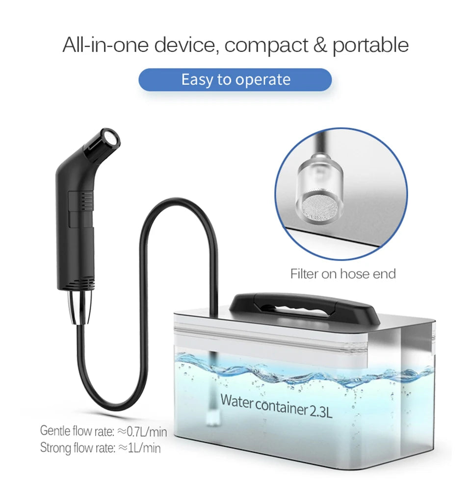 Portable handheld integrated body cleaner, personal hygiene, cleaning, soothing, postpartum care, electric travel, spray sitting