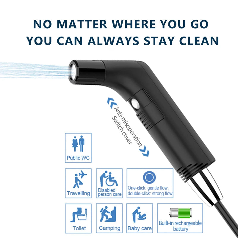 Portable handheld integrated body cleaner, personal hygiene, cleaning, soothing, postpartum care, electric travel, spray sitting