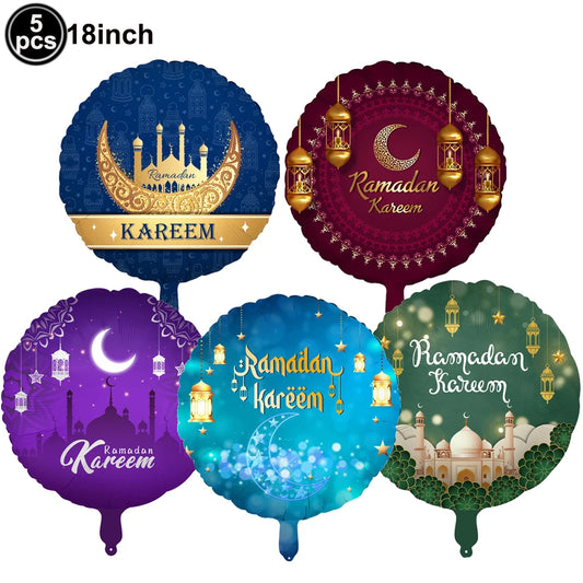 5PCs Ramadan Balloons Assorted 5