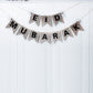 Wooden Eid Mubarak Hanging Decoration Black Text