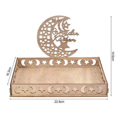 Natural Wood Style Eid/Ramadan Food Tray (Various Designs)