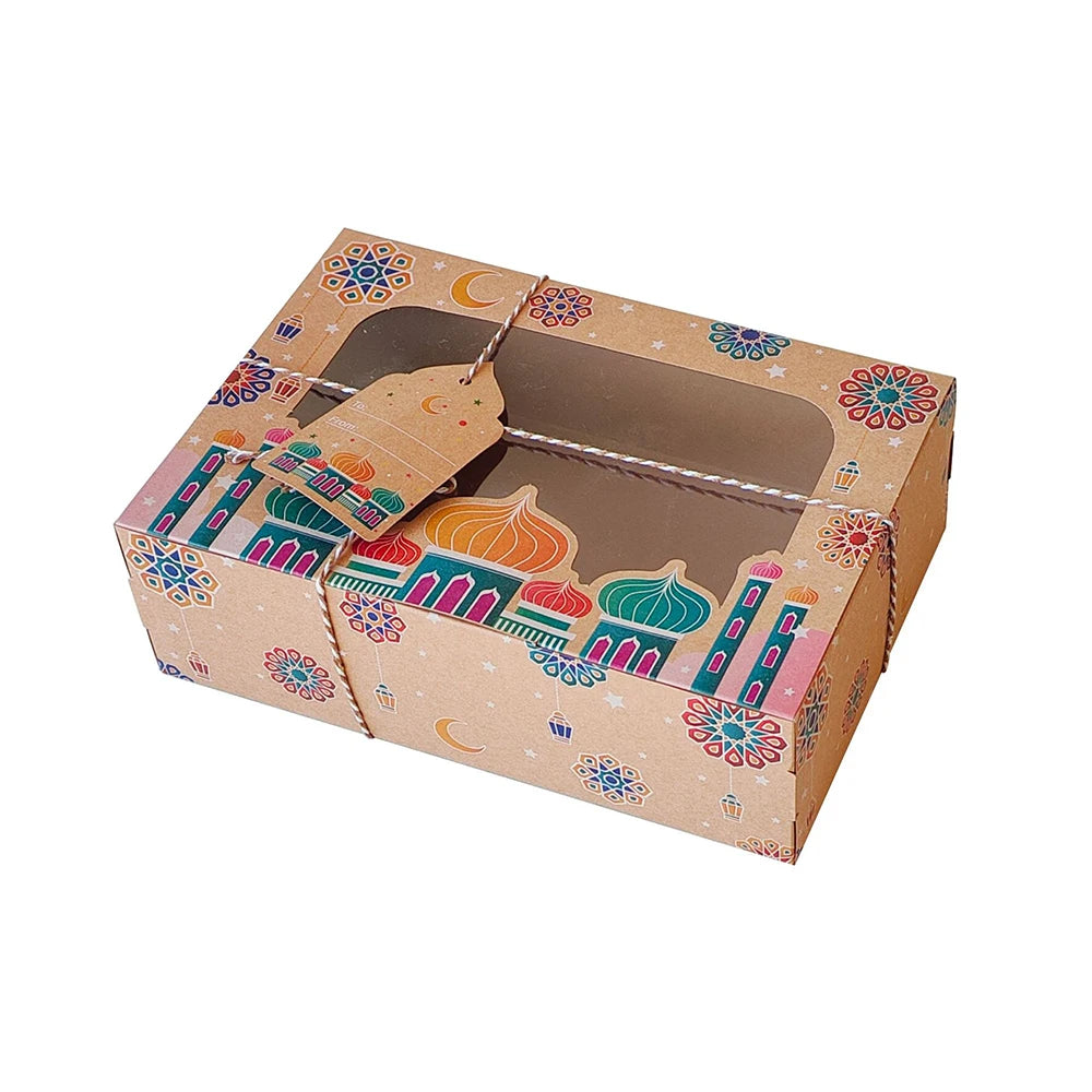 4/8pcs Ramadan/Eid Paper Window Gift Box