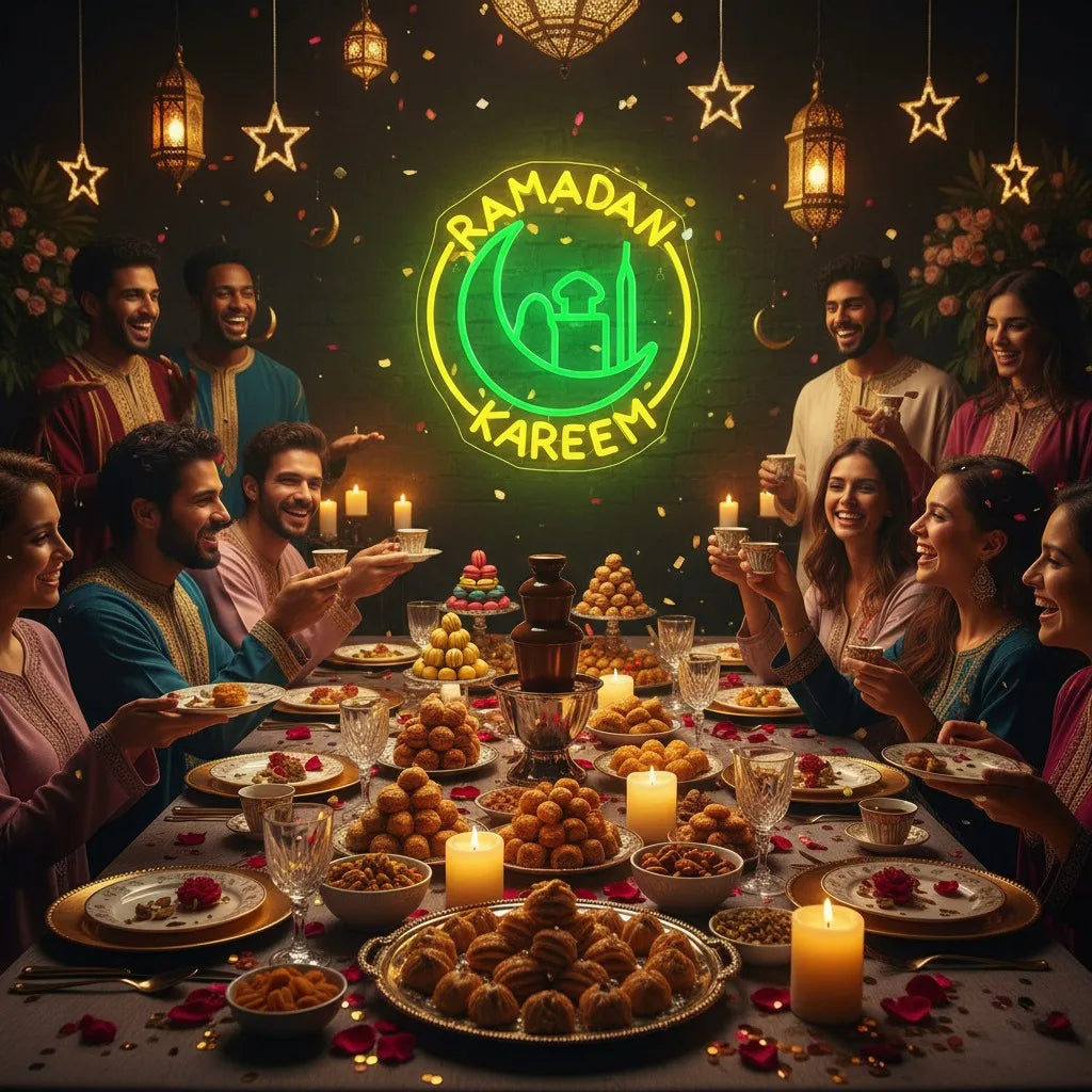 Ramadan Kareem Neon Sign Green/Yellow
