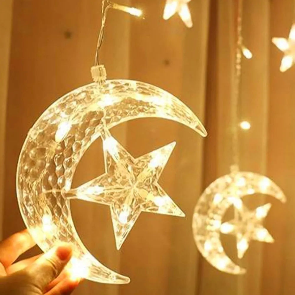Moon and Star 3.5M String Lights Battery Powered