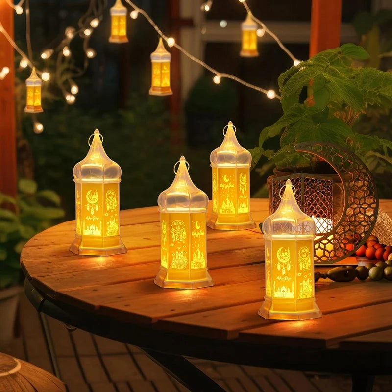6 Pcs Ramadan Candle Lantern Lights