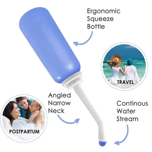 Sprayer Personal Cleaner Held Seat 500ml Toilet Bidet Tackle Washing Travel EVA Portable Bottle