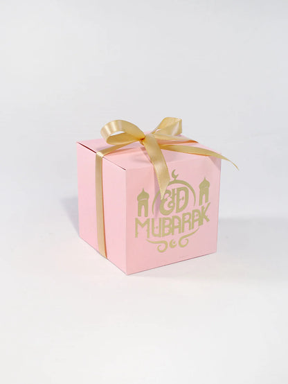 8cmx8cmx8cm 'Eid Mubarak' Gift Boxes (Pink/White/Black/Green)