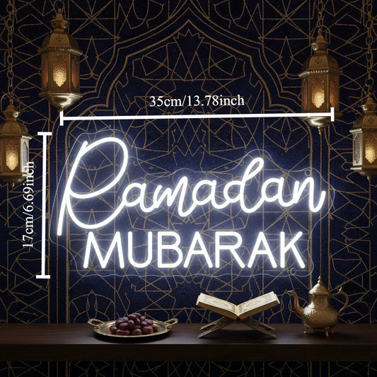 Ramadan Mubarak Neon Sign Cool White