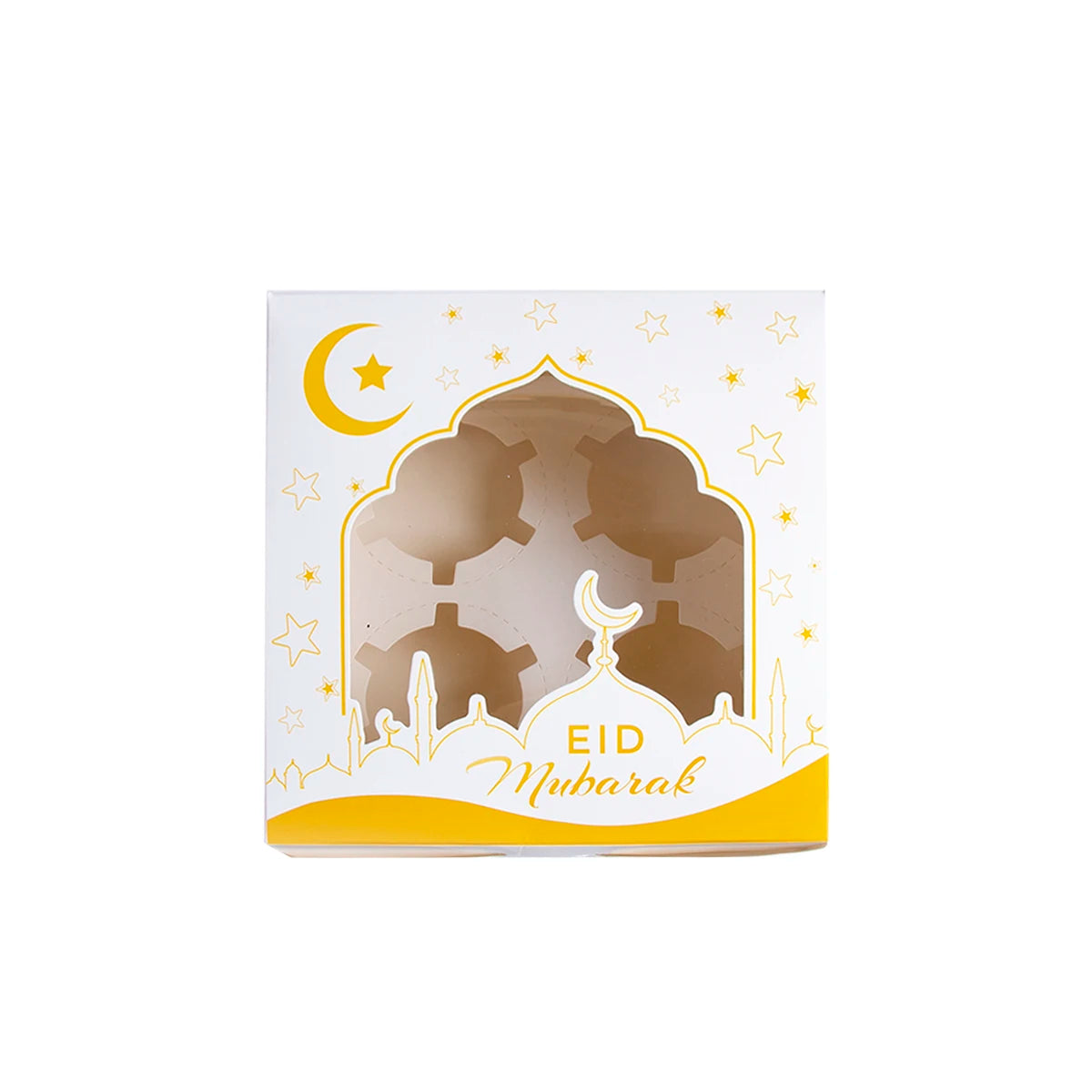 2/4pcs Black or White 16cm Eid Gift Boxes