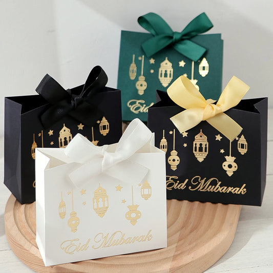 5Pcs Eid Gift Bag Set White/Green/Black/Yellow