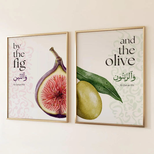 Surah At-Tin Fig and Olive Canvas Print