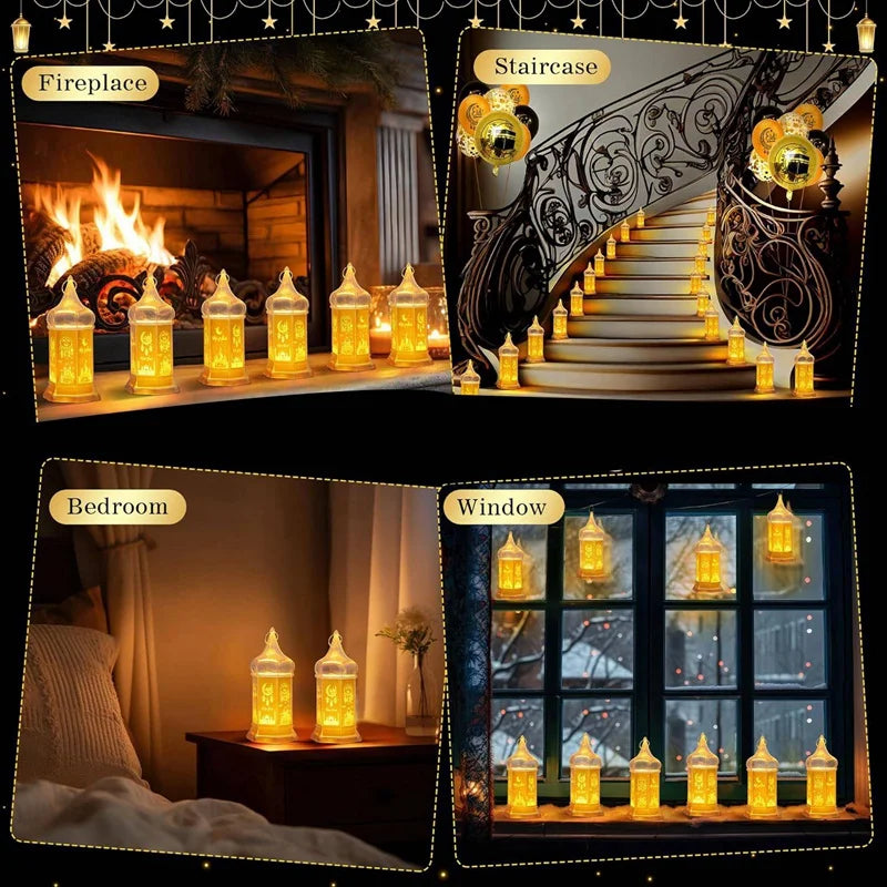 6 Pcs Ramadan Candle Lantern Lights